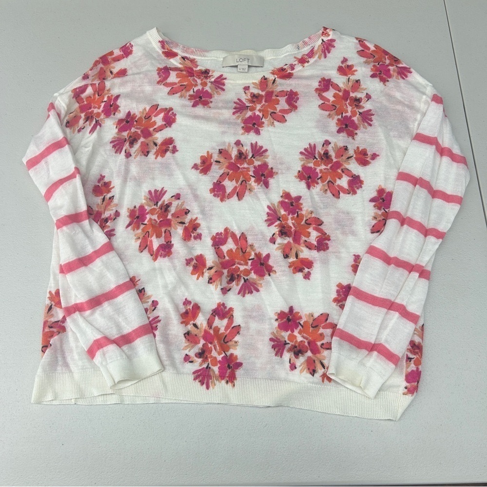 Ann Taylor LOFT Crewneck Sweater Semi-sheer size M